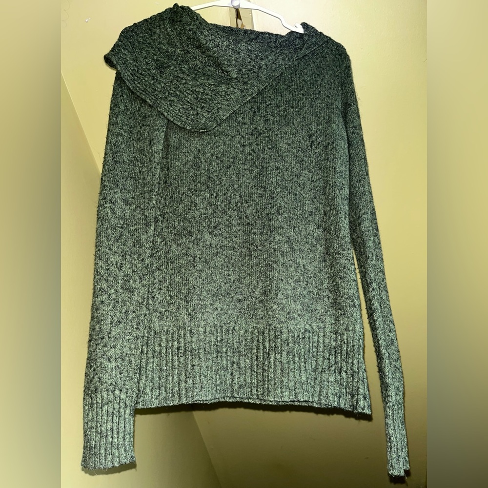 Loose wide collar knitted long sleeves top
